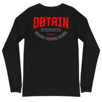 Black & Red Bent Logo Long Sleeve Tee